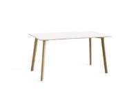 Billede af HAY CPH Deux 210 Table 140x75x73 cm - Lacquered Solid Oak/Pearl White Laminate