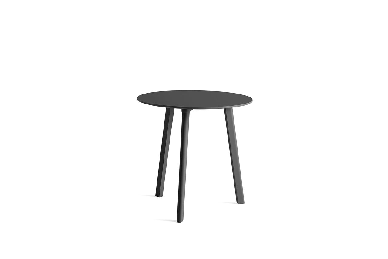 Billede af HAY CPH Deux 220 Table Ø: 75 cm - Stone Grey Lacquered Solid Beech/Stone Grey Laminate