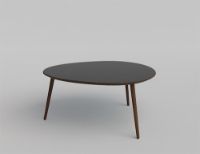 Billede af VIA Copenhagen Oval sofabord 90x70 cm - Smoked Oak/Sort