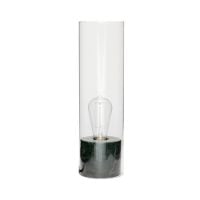 Billede af Hübsch Bordlampe H:40 cm Ø:12 cm Grøn - Marmor/Glas 