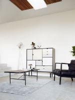 Billede af Andersen Furniture S3 Skænk 132x131 cm - Valnød/Farvet front