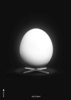 Billede af Brainchild Plakat 30x40 cm - Ægget Med Sort Baggrund