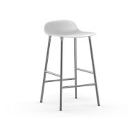 Billede af Normann Copenhagen Form Barstol SH: 65cm - Hvid/Krom