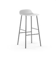 Billede af Normann Copenhagen Form Barstol SH: 75cm - Hvid/Krom