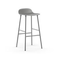 Billede af Normann Copenhagen Form Barstol SH: 75cm - Grå/Krom