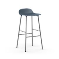 Billede af Normann Copenhagen Form Barstol SH: 75 cm - Blå/Krom