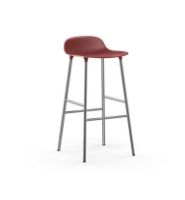 Billede af Normann Copenhagen Form Barstol SH: 75cm - Rød/Krom