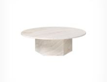 Billede af GUBI Epic Coffee Table Ø: 110 cm - White Travertine