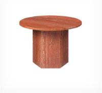 Billede af GUBI Epic Coffee Table Ø: 60 cm - Red Travertine