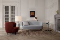 Billede af GUBI Stay Sofa Fully Upholstered, 190x95 cm - Dedar Karakorum 004/Black Stained Oak