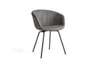 Billede af HAY AAC27 Soft About a Chair Spisebordsstol Fuldpolstret m. Armlæn SH: 46 cm - Black Powder Coated Steel/Remix 152