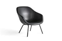 Billede af HAY AAL87 Chair SH: 36 cm - Black Powder Coated Steel / Sense Black Leather

