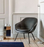 Billede af HAY AAL87 Chair SH: 36 cm - Black Powder Coated Steel / Sense Black Leather
