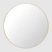 Billede af GUBI Wall Mirror Round Ø:110 cm - Polished Brass