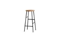 Billede af HAY Cornet bar stool High H: 75 cm - soft black/Oiled oak
