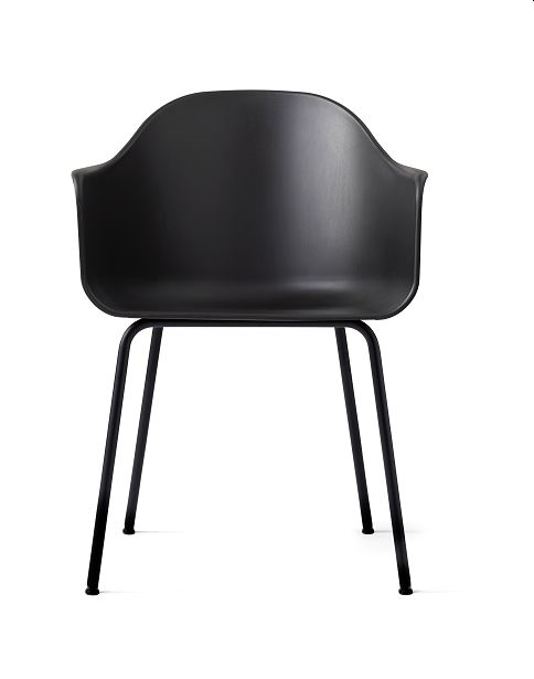 Billede af Audo Copenhagen Harbour Dining Chair SH: 45 cm - Black/ Black Steel Base