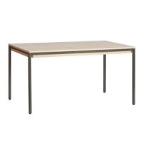 Billede af Woud Piezas Dining Table 85x140 cm - White Oak / Grey Metal Legs 