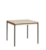 Billede af Woud Piezas Dining Table 85x85 cm - White Oak / Grey Metal Legs