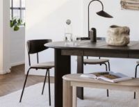 Billede af Ferm Living Bevel Table Extendable 2 Ø: 117-217 cm - Black Oiled Oak 