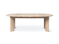 Billede af Ferm Living Bevel Table Extendable 2 Ø: 117-217 cm - White Oiled Oak 