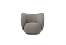 Billede af Ferm Living Rico Lounge Chair Brushed SH: 41 cm - Wam Grey