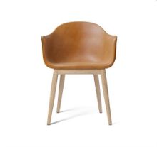 Billede af Audo Copenhagen Harbour Dining Chair SH: 45 cm - Khaki / Natural Oak Base