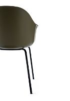 Billede af Audo Copenhagen Harbour Dining Chair SH: 45 cm - Olive / Black Steel Base