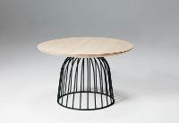 Billede af Wendelbo Wire Basket Coffee Table Large Ø: 59 - Oak OUTLET