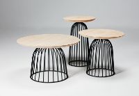 Billede af Wendelbo Wire Basket Coffee Table Large Ø: 59 - Oak OUTLET