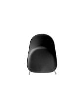 Billede af Audo Copenhagen Harbour Side Dining Chair SH: 45 cm - Black Shell / Black Steel Base