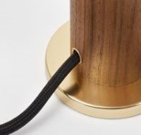 Billede af Tala Knuckle Table Lamp with Voronoi-I Bulb EU H: 26 cm - Walnut/Brass  OUTLET