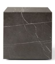 Billede af Audo Copenhagen Plinth Cubic H: 40 cm - Brown/Grey Kendzo Marble