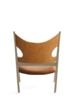 Billede af Audo Copenhagen Knitting Lounge Chair SH: 30 cm - Natural Oak/Dunes 21000 Cognac Leather