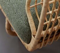 Billede af Cane-line Indoor Nest Loungestol SH: 40 cm - Natural Rattan/Dark Green
