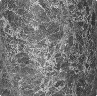 Billede af GUBI IOI sofabord Ø: 50cm - Black Semi Matt/Grey Emperador Marble