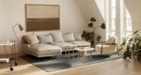 Billede af GUBI IOI sofabord Ø: 50cm - Chrome/White Carrara