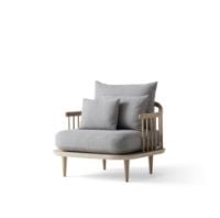Billede af &Tradition Fly SC1 Lounge Chair SH: 40 cm - White Oiled Oak/Hot Madison 094