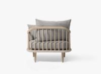 Billede af &Tradition Fly SC1 Lounge Chair SH: 40 cm - White Oiled Oak/Hot Madison 094