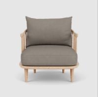 Billede af &Tradition Fly SC10 Lounge Chair SH: 40 cm - White Oiled Oak/Hot Madison 094