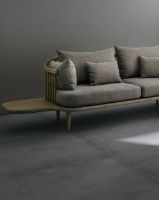 Billede af &Tradition Fly SC3 Sofa w. Side Tables L: 240 cm - White Oiled Oak/Hot Madison 094