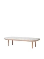 Billede af &Tradition Fly SC5 Lounge Table 60x120 cm - White Oiled Oak/Honed Bianco Carrara Marble