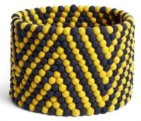 Billede af HAY Bead Basket Ø: 40 cm - Yellow Chevron