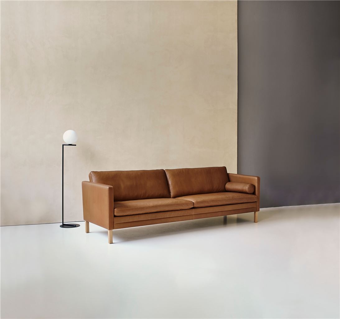 Mogens Hansen MH2614 3 Pers. Sofa L: 210 Cm - Frej 15 Læder/Olieret Egetræ