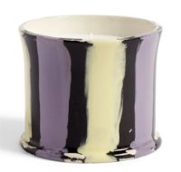 Billede af HAY Stripe Scented Candle Ø: 8,5 cm - Fig Leaf  OUTLET