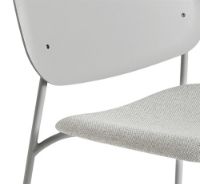 Billede af HAY Soft Edge 100 Lounge Seat Upholstery SH: 40 cm - Soft Grey Powder Coated Steel Soft Grey Stained/Hallingdal 116