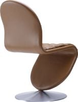 Billede af Verpan System 1-2-3 Dining Chair Deluxe SH: 47 cm - Savanne 322 Leather/Aluminium