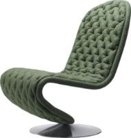 Billede af Verpan System 1-2-3 Lounge Chair Deluxe SH: 38 cm - Divina Melange 971 Green/Aluminium