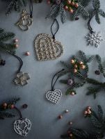 Billede af Rosendahl Karen Blixens Jul Flettet Julehjerte H: 7 cm - Forgyldt
