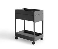 Billede af HAY New Order Trolley/A1 Drawer And Tray Top incl. Lock 34x68 cm - Charcoal