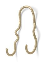Billede af Ferm Living Curvature Double Hook H: 21,3 cm - Brass FORUDBESTIL: SLUT MAJ 2024